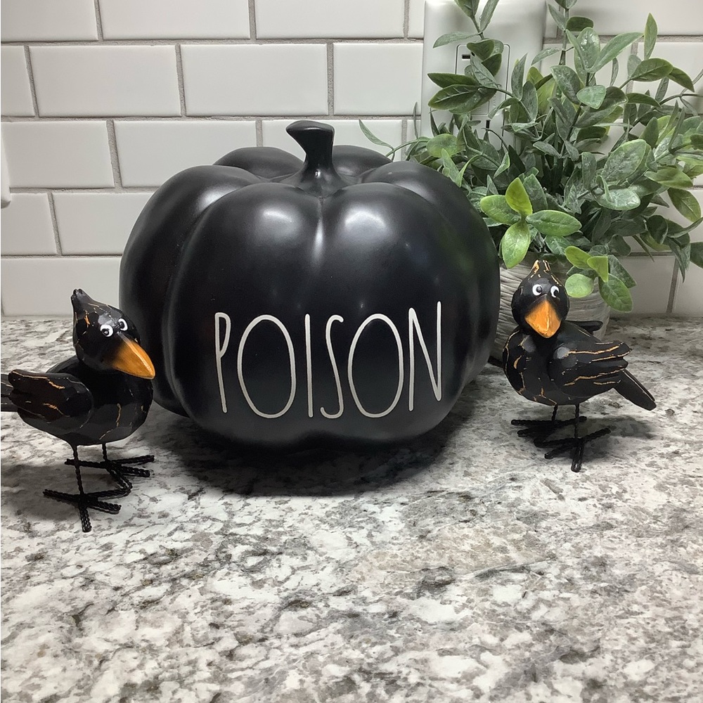 Rae Dunn Black POISON Pumpkin